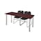 Kee Rectangle Tables > Training Tables > Kee Table & Chair Sets, 72 W, 24 L, 29 H, Mahogany MT7224MHBPCM44BK - alternate 1